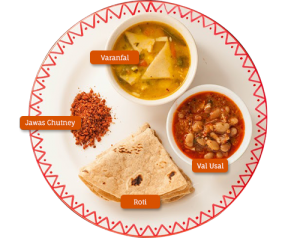 Val Usal, Varanfal & Jawas Chutney with rotis Val Usal, Varanfal & Jawas Chutney with rotis